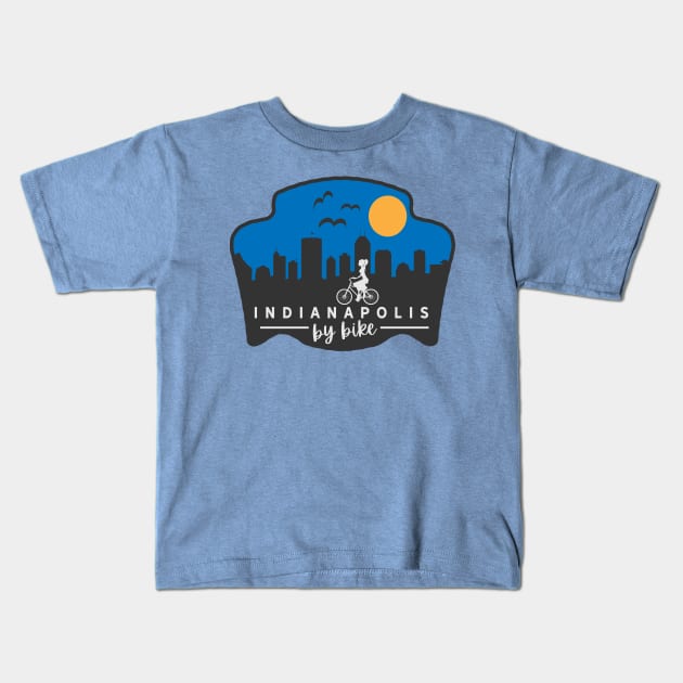 Indianapolis By Bike - Slow Ride Kids T-Shirt by Camp Happy Hour